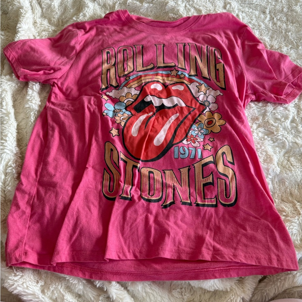 The Rolling Stones Pink Short Sleeve Tee